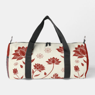 Bolso De Deporte Pequeño Elegante patrón de loto   Fin de semana y viaje co