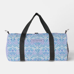 Bolso De Deporte Pequeño Elegante patrón floral azul