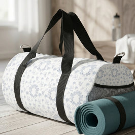 Bolso De Deporte Pequeño Elegante Patrón Vintage de Toile Azul