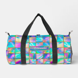 Bolso De Deporte Pequeño Elegante plaza holográfica de moda de imitación de