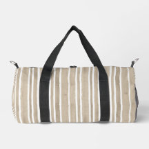 Elegante Taupe Yoga de Ejercicio a Rayas Pintado a