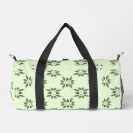 Bolso De Deporte Pequeño Elegante verde sobre hojas verdes Patrón Duffle Bo