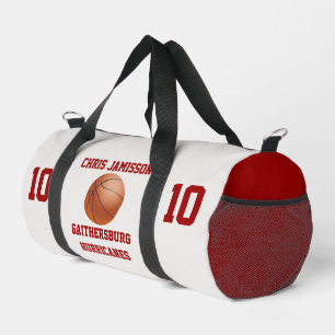 Bolso De Deporte Pequeño Entrenador de Equipo de Baloncesto Jugador Carmesí
