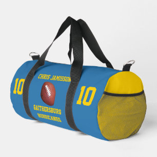 Bolso De Deporte Pequeño Entrenador de Equipo de Fútbol Jugador Azul Claro