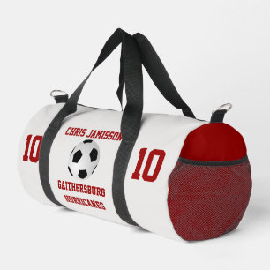 Bolso De Deporte Pequeño Entrenador de Equipo de Fútbol Jugador Blanco Carm