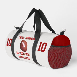 Bolso De Deporte Pequeño Entrenador de Equipo de Fútbol Jugador Blanco Rojo