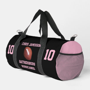 Bolso De Deporte Pequeño Entrenador de Equipo de Fútbol Jugador Negro Rosa