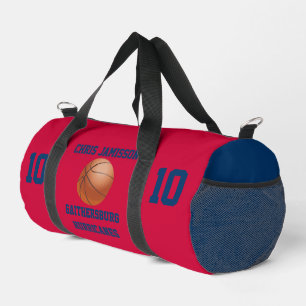 Bolso De Deporte Pequeño Equipo de Baloncesto, Entrenador, Jugador Rojo Azu