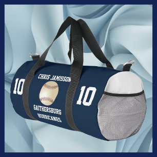 Bolso De Deporte Pequeño Equipo de béisbol, entrenador Marina Azul Personal