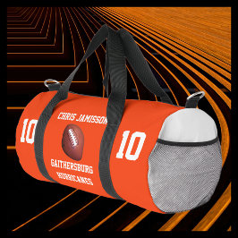Bolso De Deporte Pequeño Equipo de fútbol, entrenador Naranja personalizado
