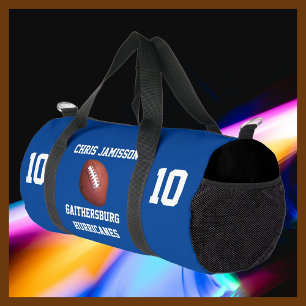 Bolso De Deporte Pequeño Equipo de fútbol, entrenador o jugador azul person