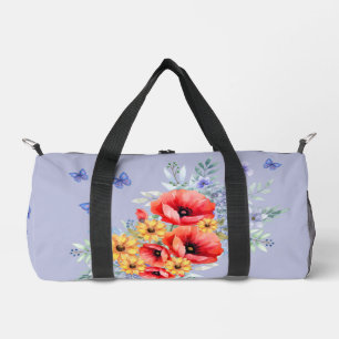 Bolso De Deporte Pequeño Espías rojas deliciosas, girasoles y mariposas