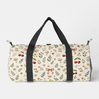 Bolso De Deporte Pequeño Estética Coqueta Rojo Cereza y Lazo Rosa Patt