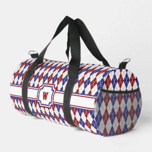 Bolso De Deporte Pequeño Estilo Americano Argyle