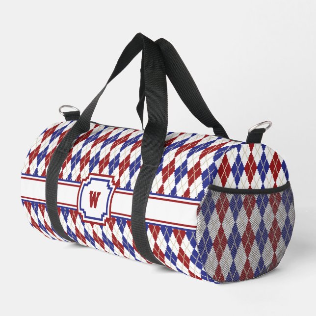 Bolso De Deporte Pequeño Estilo Americano Argyle (Esquina derecha)