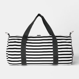 Bolso De Deporte Pequeño Estiloso rayas negras en blanco