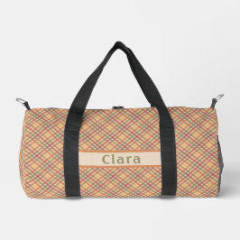 Bolso De Deporte Pequeño Fall Plaid Tan Duffel Bag