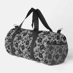 Bolso De Deporte Pequeño Faux Black Lace Fishnet