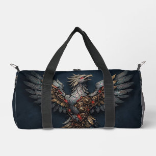 Bolso De Deporte Pequeño Fénix cibernética vintage: Ave mítica dorada envej