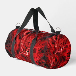 Bolso De Deporte Pequeño Finos Torbellinos Abstractos Rojo y Negro Weekende