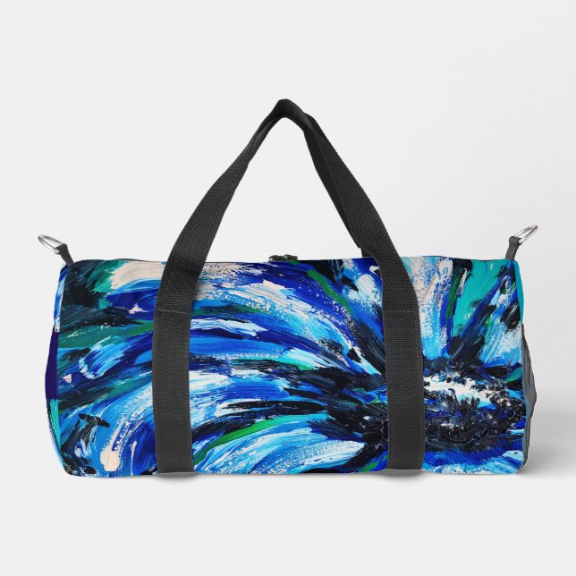 Bolso De Deporte Pequeño Fleur bleue (Anverso)