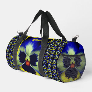 Bolso De Deporte Pequeño Flor azul Pansy personalizada