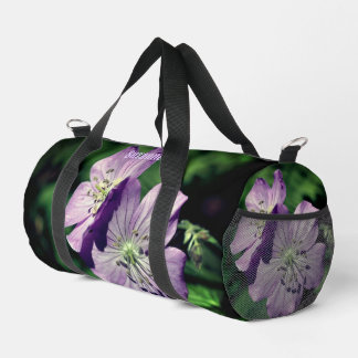Bolso De Deporte Pequeño Flor de Geranio Morado Personalizada 