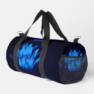 Bolso De Deporte Pequeño Flor de Lily azul brillante personalizada