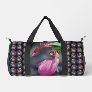 Bolso De Deporte Pequeño Flor de orquídea rosa Lady Slipper personalizada