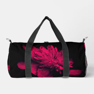 Bolso De Deporte Pequeño Flor de peonía fucsia Arte floral personalizado