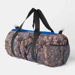 Bolso De Deporte Pequeño Flor de Primavera Rosa Flor Blossom Paraguas Azul 