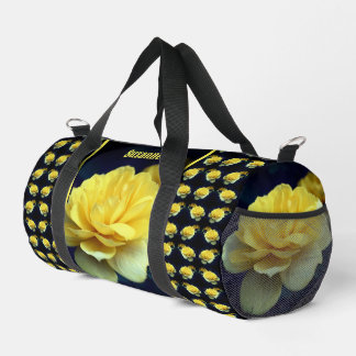 Bolso De Deporte Pequeño Flor De Rosa Amarilla En Bloom Completo Personaliz