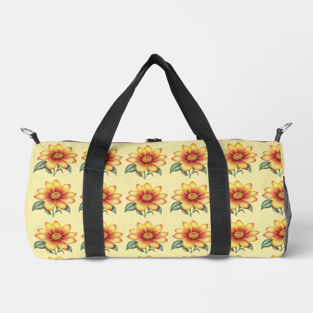 Bolso De Deporte Pequeño Flor naranja (Anverso)