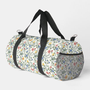 Bolso De Deporte Pequeño Flor silvestre acuarela azul amarillo 