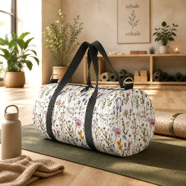 Bolso De Deporte Pequeño Flor silvestre acuarela rosa púrpura
