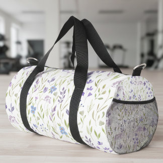 Bolso De Deporte Pequeño Flor silvestre azul púrpura