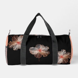 Bolso De Deporte Pequeño Flor translúcida elegante sobre negro