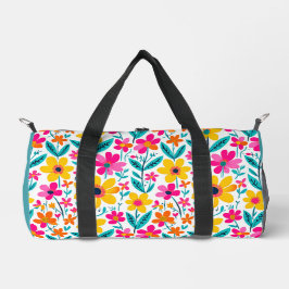 Bolso De Deporte Pequeño Floración Negrita 