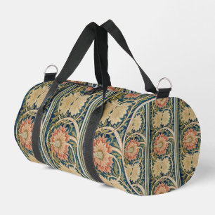 Bolso De Deporte Pequeño Floral de seda rosa William Morris bordado antiguo