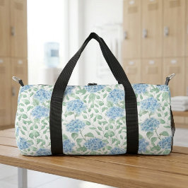 Bolso De Deporte Pequeño Floral Silvestre Acuarela Azul Verde