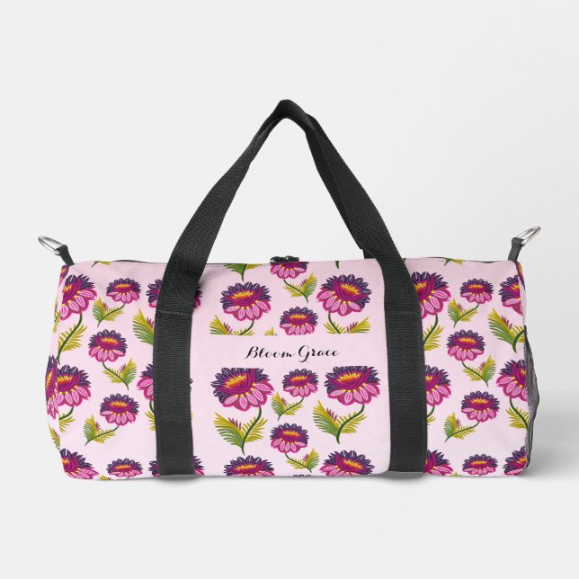 Bolso De Deporte Pequeño floreado con gracia (Anverso)