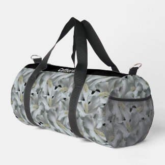Bolso De Deporte Pequeño Flores blancas hibiscus Bouquet Personalizado