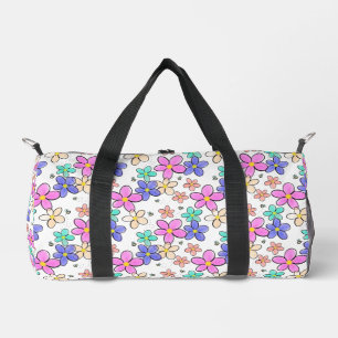 Bolso De Deporte Pequeño flores brillantes arcoíris coloridas abejas floral
