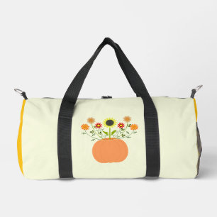 Bolso De Deporte Pequeño Flores de Acción de Gracias en Calabaza