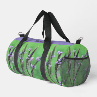 Bolso De Deporte Pequeño Flores de color púrpura y vervaniego multiplicadas