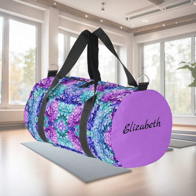 Bolso De Deporte Pequeño Flores de hidrangea magníficas, personalizables (Subido por el creador)
