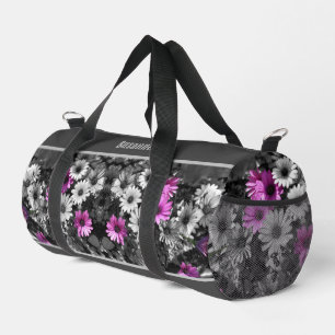 Bolso De Deporte Pequeño Flores de margarita africanas parcialmente persona