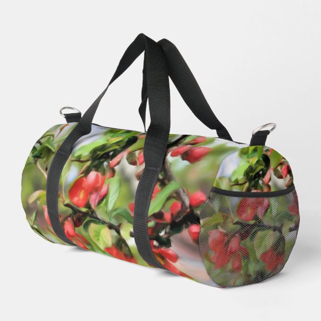 Bolso De Deporte Pequeño Flores de Quince Rojo (Esquina derecha)