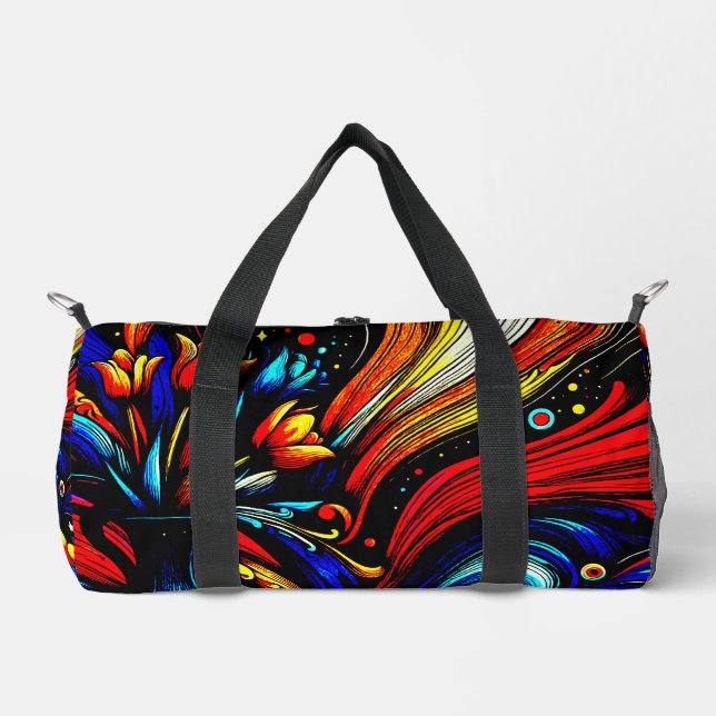 Bolso De Deporte Pequeño flores florecientes (Anverso)