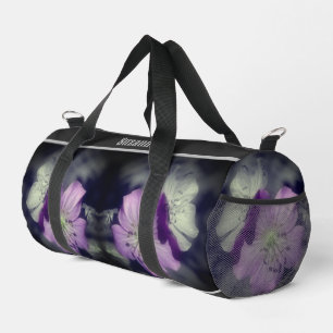 Bolso De Deporte Pequeño Flores moradas color parcial personalizado